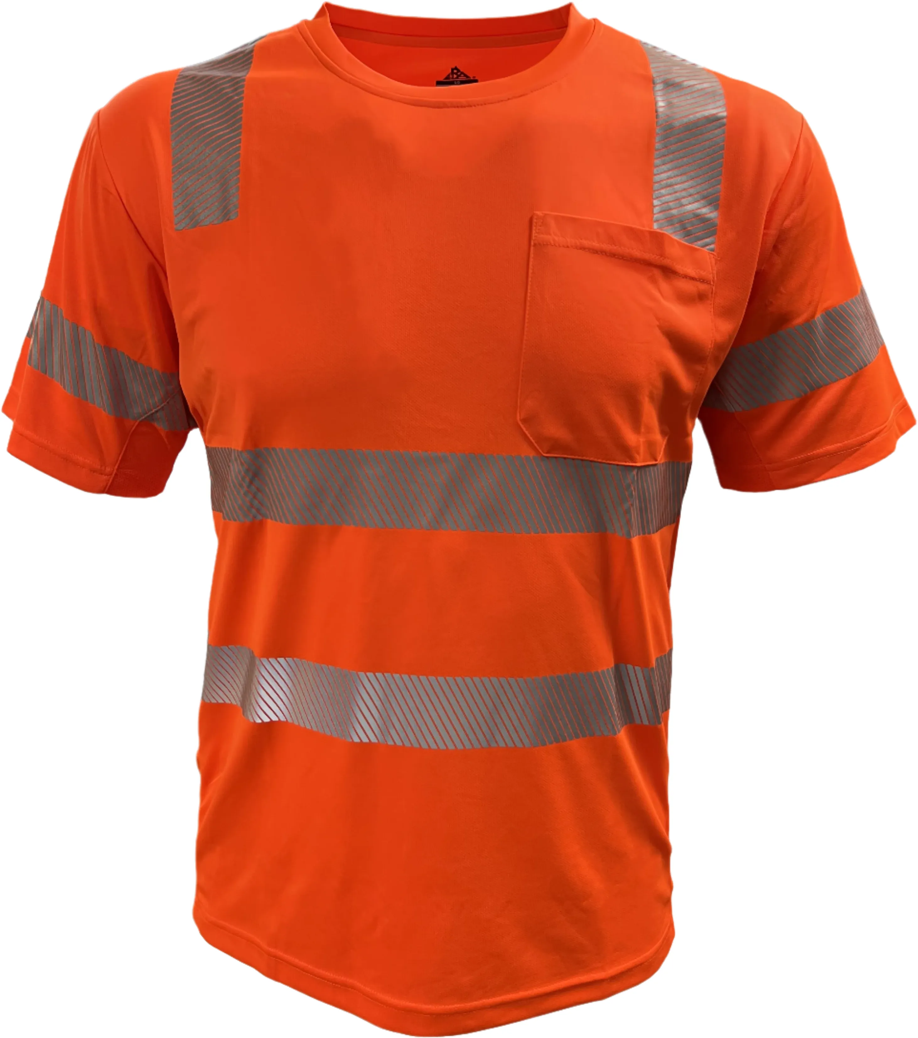 104CMPS-OR Hi-Vis Coolmax Safety Short Sleeve T-shirt with Pocket