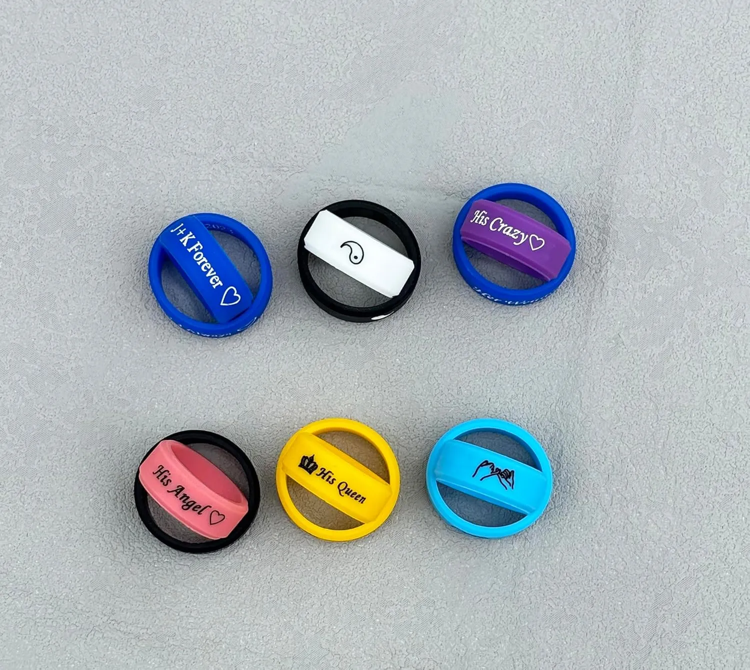 11 Colors Set-Custom Logo Text Silicone Rings 8mm Breathable Rubber Bevel Edges Rings Wedding Band,Christian Cross Rings/Freemason Compass Symbol Masonic Rings