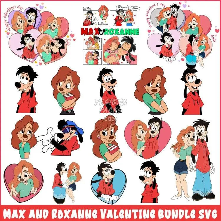 11 Max and Roxanne Valentine Designs Bundle PNG