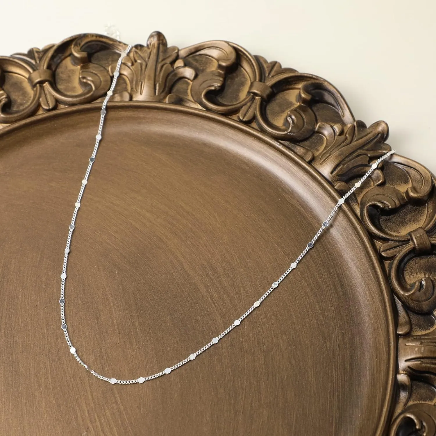 14K Gold Plated Choker Necklace for Women Dainty Coin Chain Chokers Simple Lighting Bolt Fishbone Necklaces Everyday Jewelry Gifts