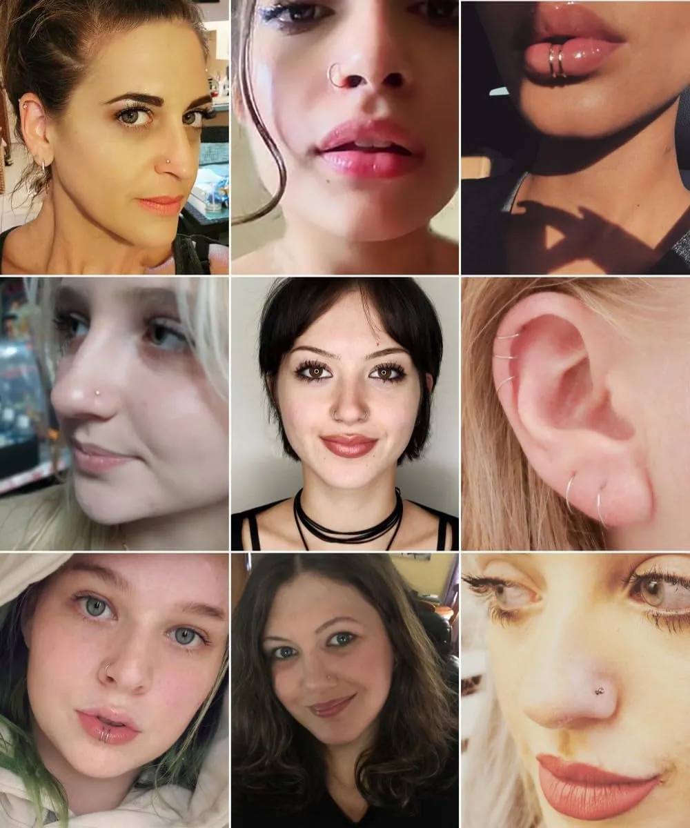16Pcs 18G 20G 316L Stainless Steel Threadless Push in Nose Rings Studs for Women Men Nose Rings Hoop Nose Piercing Jewelry CZ 1.5-3mm