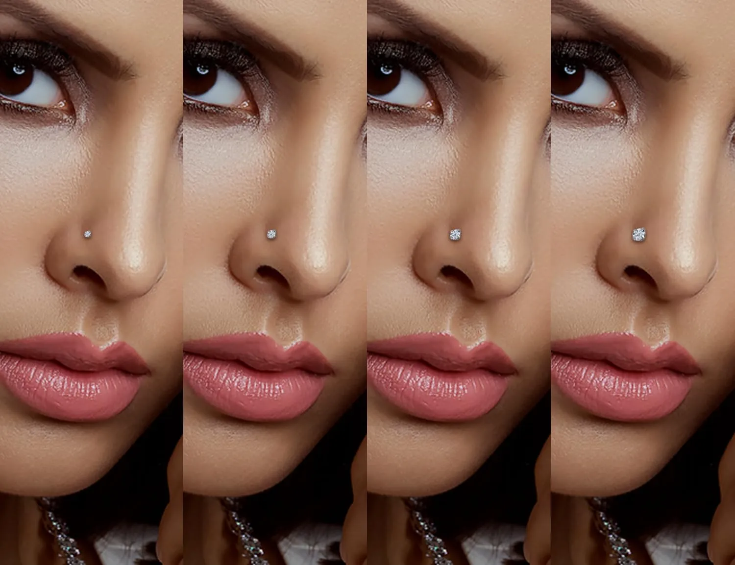 18G 20G 22G Nose Rings Studs with Cubic Zirconia 316L Surgical Steel Straight Screw L Shaped Nose Studs Piercing Jewelry for Women Men Girl CZ 1.5mm 2mm 2.5mm 3mm 20Pcs