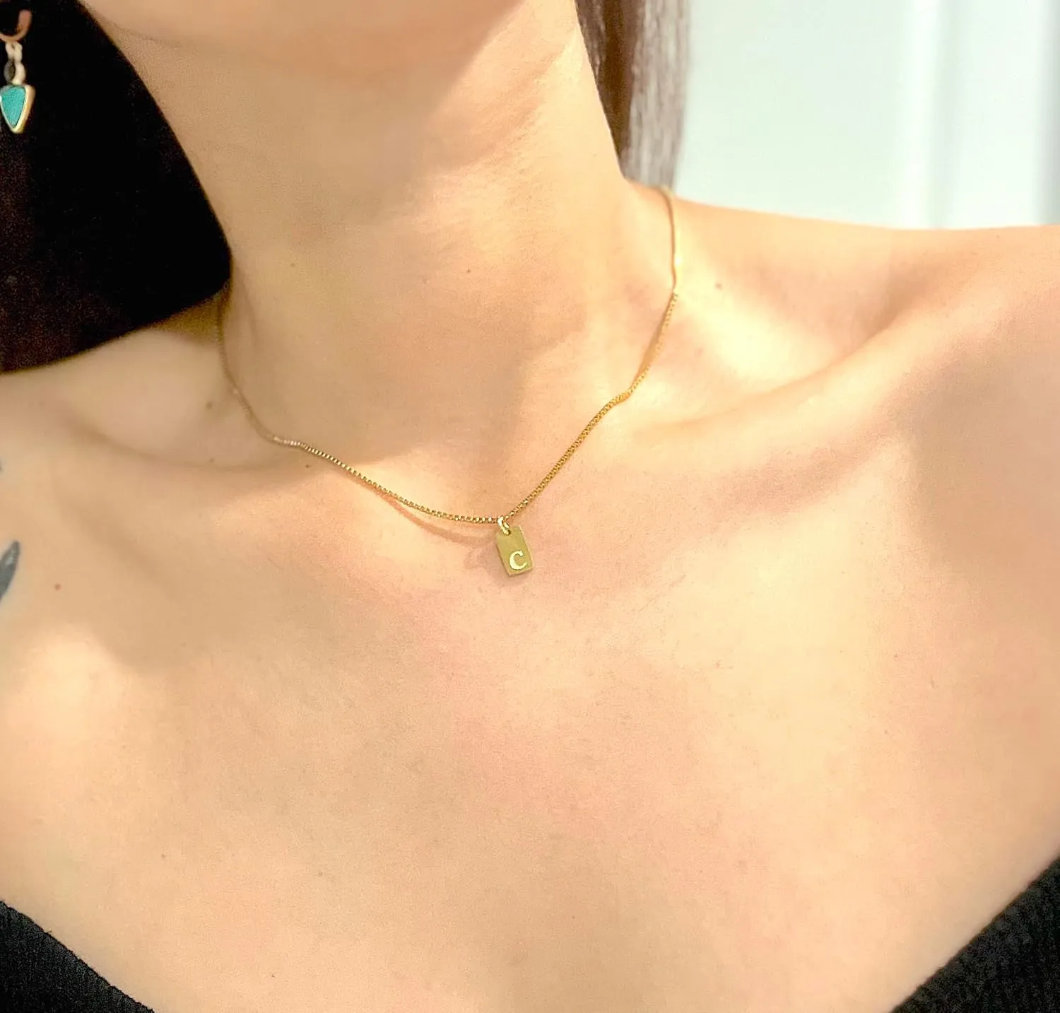 18K Gold Plated Stainless Steel Initial Necklace - Letter Necklace - Dainty Initial Necklaces for Women - Stylish Gold Plated Letter Necklace for Women - Mothers Day Gifts