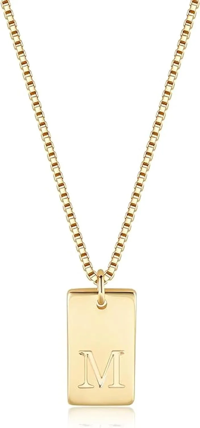 18K Gold Plated Stainless Steel Initial Necklace - Letter Necklace - Dainty Initial Necklaces for Women - Stylish Gold Plated Letter Necklace for Women - Mothers Day Gifts