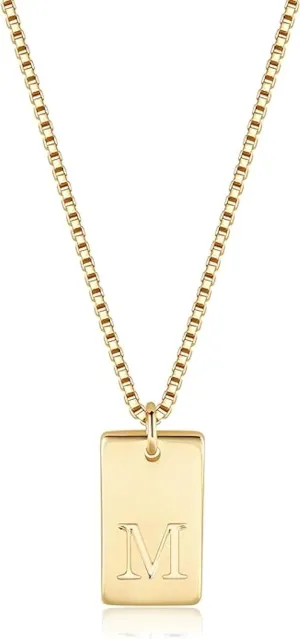 18K Gold Plated Stainless Steel Initial Necklace - Letter Necklace - Dainty Initial Necklaces for Women - Stylish Gold Plated Letter Necklace for Women - Mothers Day Gifts