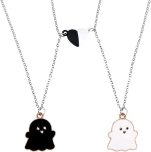 2pcs Friendship Necklaces for 2, Mutual Attract Magnetic Matching Couples Pendant Necklace Set Forever Friends Jewelry Gifts for Women Men Anniversary Birthday