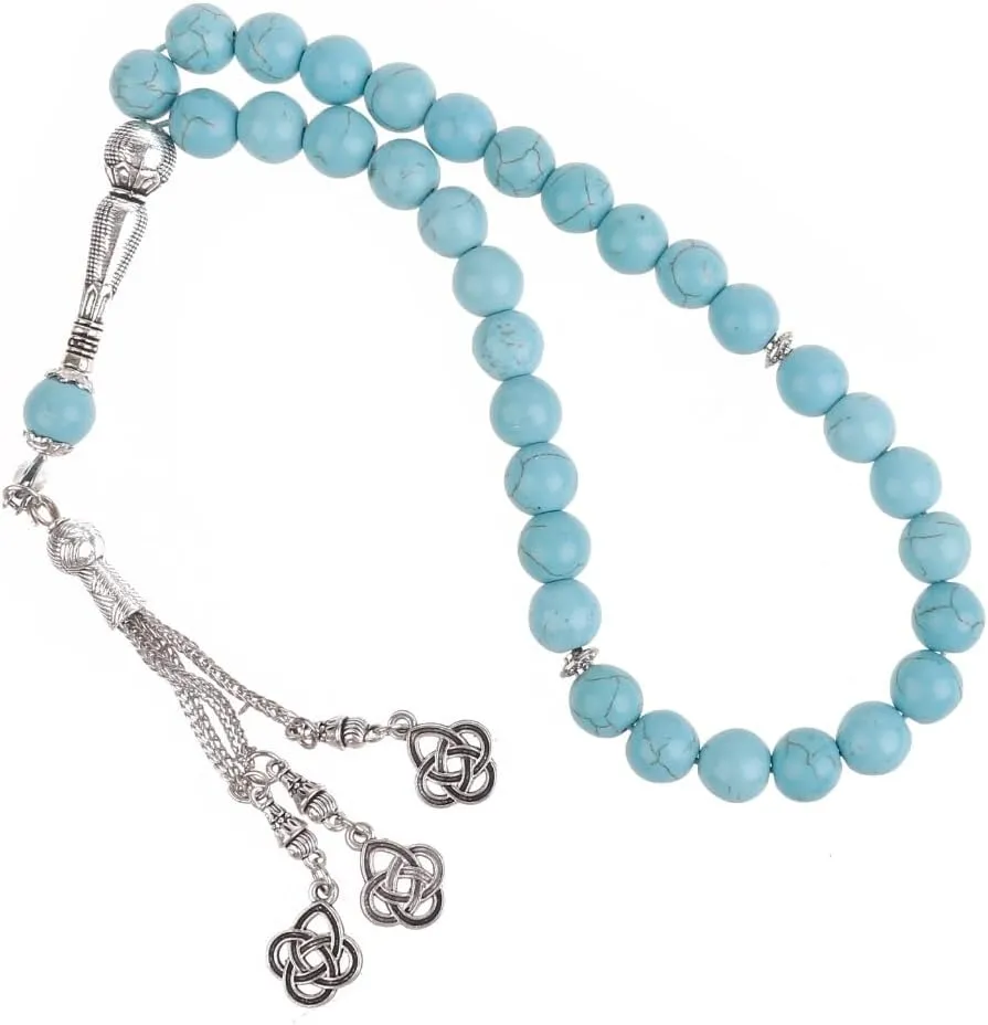 33-Muslim Beads Bracelets Prayer Beads Wristband Turquoise-Rosary Bracelet Worship Accessory Religious Rosary Decoration Beaded Bracelets For Gift