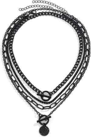 4pcs Layered Necklaces Stack for Women Goth Chunky Choker Necklaces Set Retro Coin Medallion Peach Heart Pendant Trendy Herringbone Paperclip Chain Dainty Toggle Clasp Cuban Snake Chain Fashion Gothic Y2K Aesthetic Jewelry