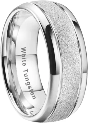 6mm 8mm Black/Gold/Rose Gold/White Tungsten Rings for Men Women Fashion Engagement Wedding Bands Sandblasted Finish I Love You Engraved Comfort Fit