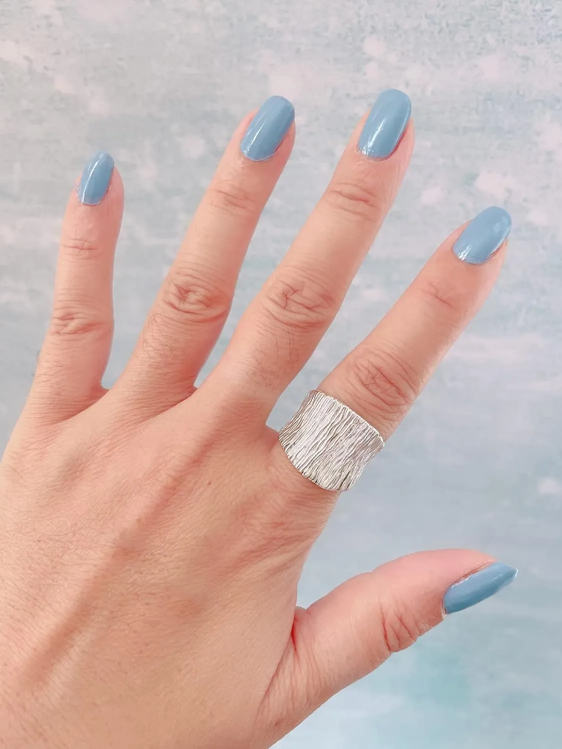 925 Sterling Silver Women's Statement Rings- Handmade Silver Chunky Rings, Thick Wide Silver Rings for Women, Designer Large Rings, Silver Hammered Rings, Statement Jewelry for Women, 17mm Width - Sizes 4-12