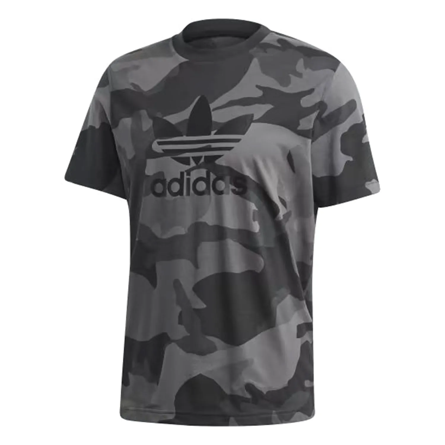 Adidas Camouflage Trefoil Men's Tee Multicolor-Carbon
