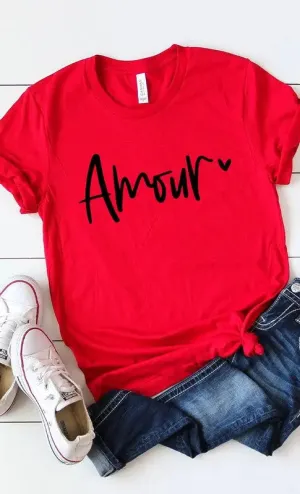 Amour Valentines Graphic Tee Amour Valentines Graphic Tee