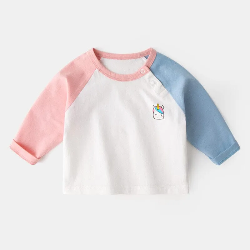 Animal Color Block Long Sleeve Tee
