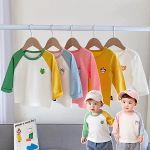 Animal Color Block Long Sleeve Tee