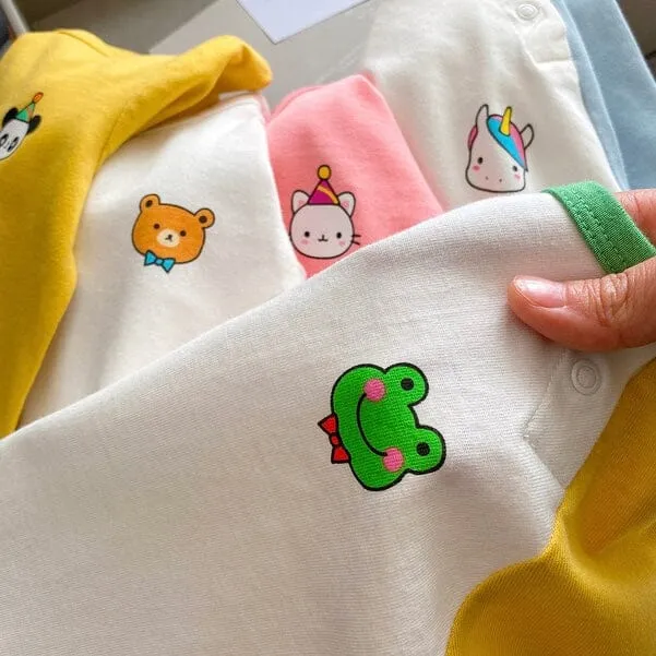Animal Color Block Long Sleeve Tee