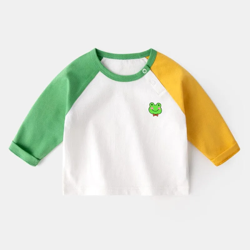 Animal Color Block Long Sleeve Tee