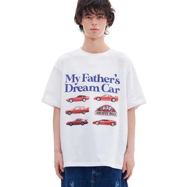 ARCHIVE BOLD (アーカイブボールド)　MY FATHER DREAM CAR T-SHRITS (WHITE)