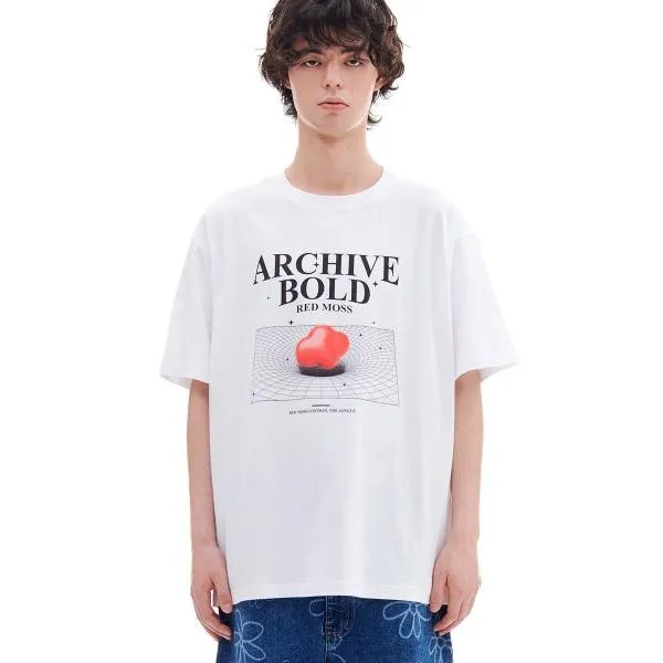 ARCHIVE BOLD (アーカイブボールド)　RED MOSS GRAVITY T-SHIRTS (WHITE)