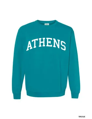 ATHENS, GA Comfort Colors crew Sweatshirt - TOPAZ