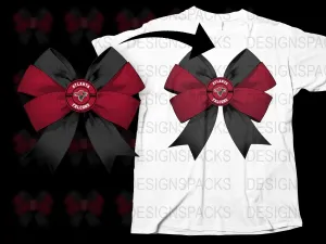 Atlanta Falcons Logo Red and Black Bow Png Digital Download