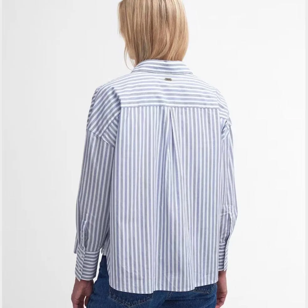 Barbour Violetta Shirt In Chambray Stripe