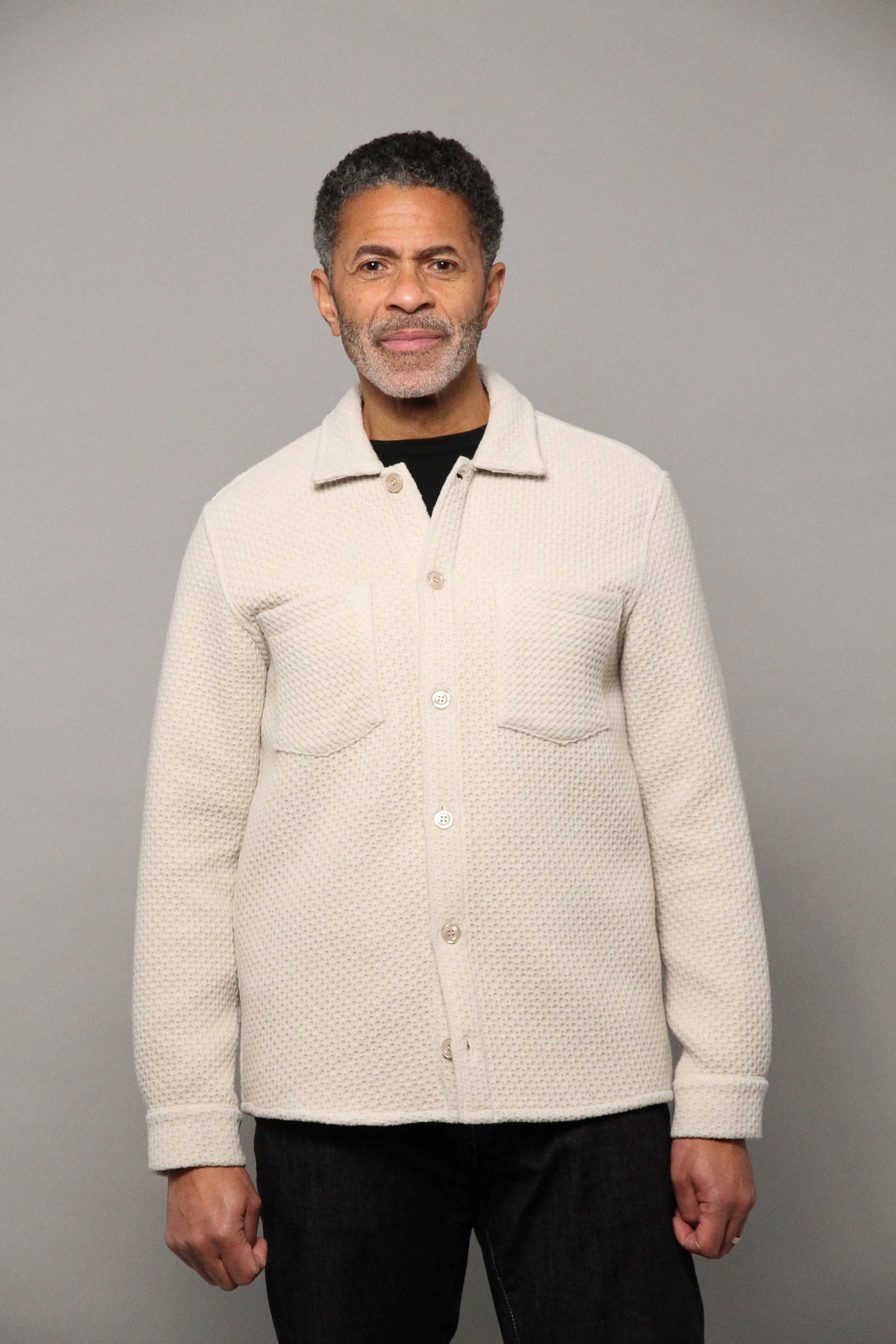 Bart Overshirt - Plain Ecru Waffle