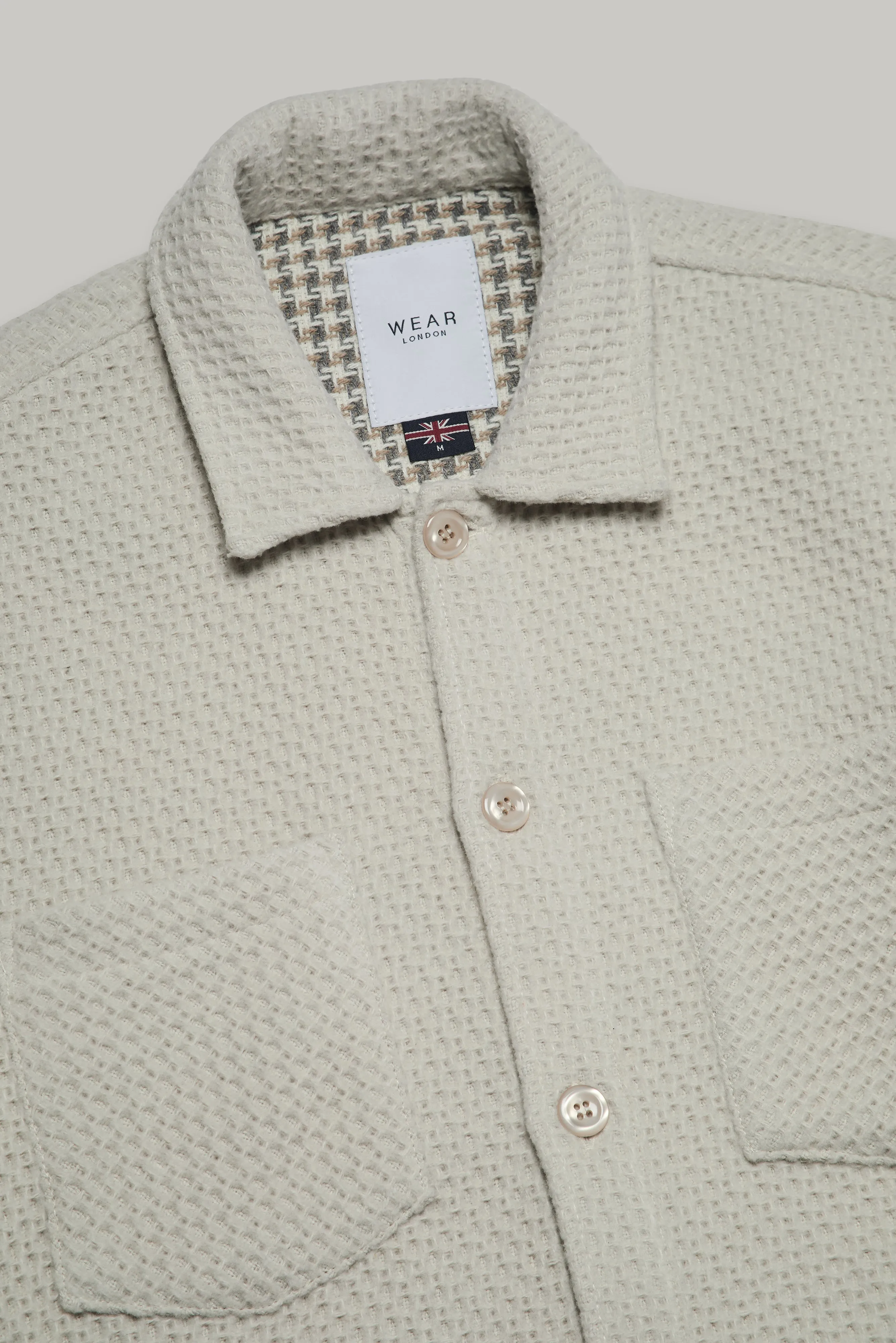 Bart Overshirt - Plain Ecru Waffle