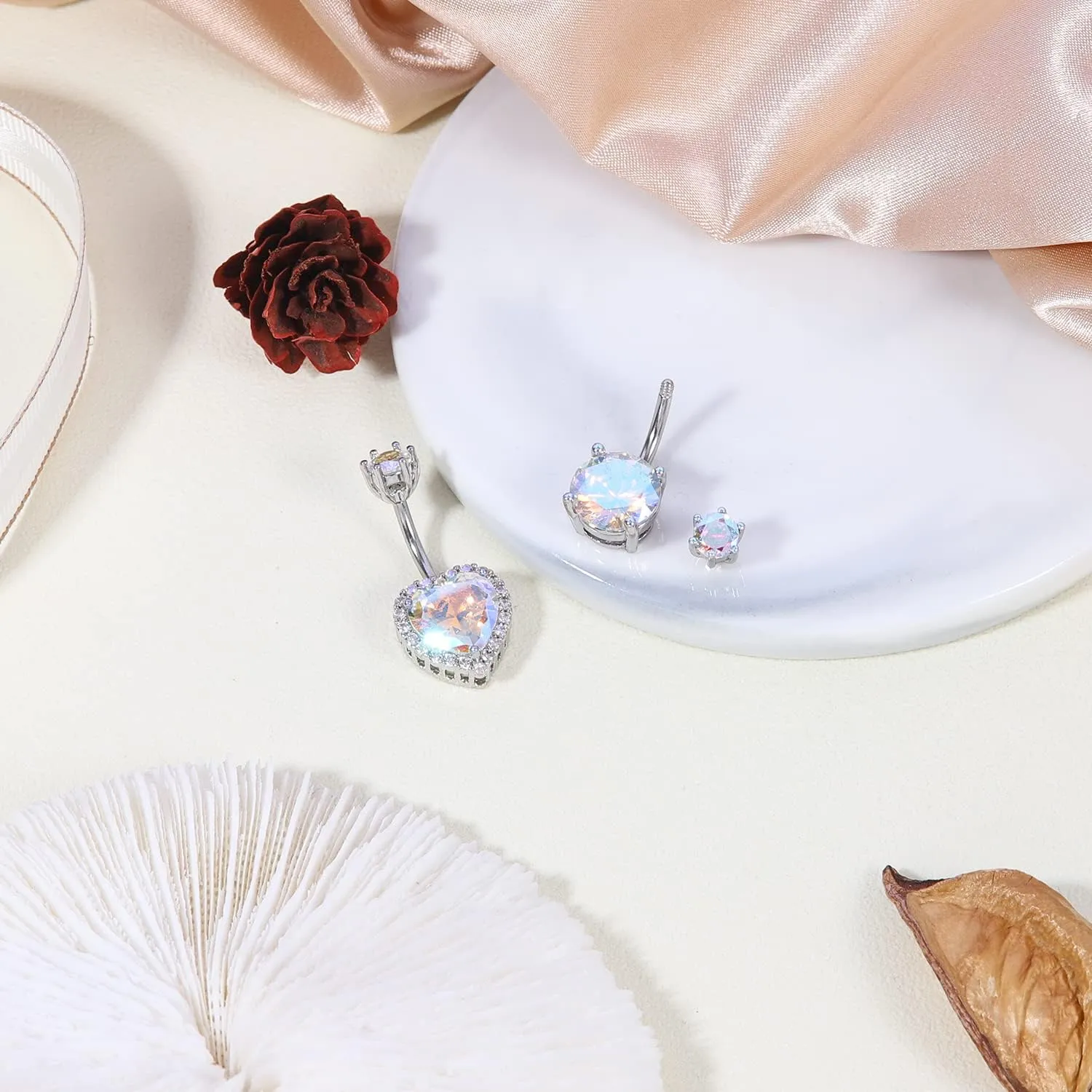Belly Button Rings: Hypoallergenic Surgical Steel and Gold Clicker Rings