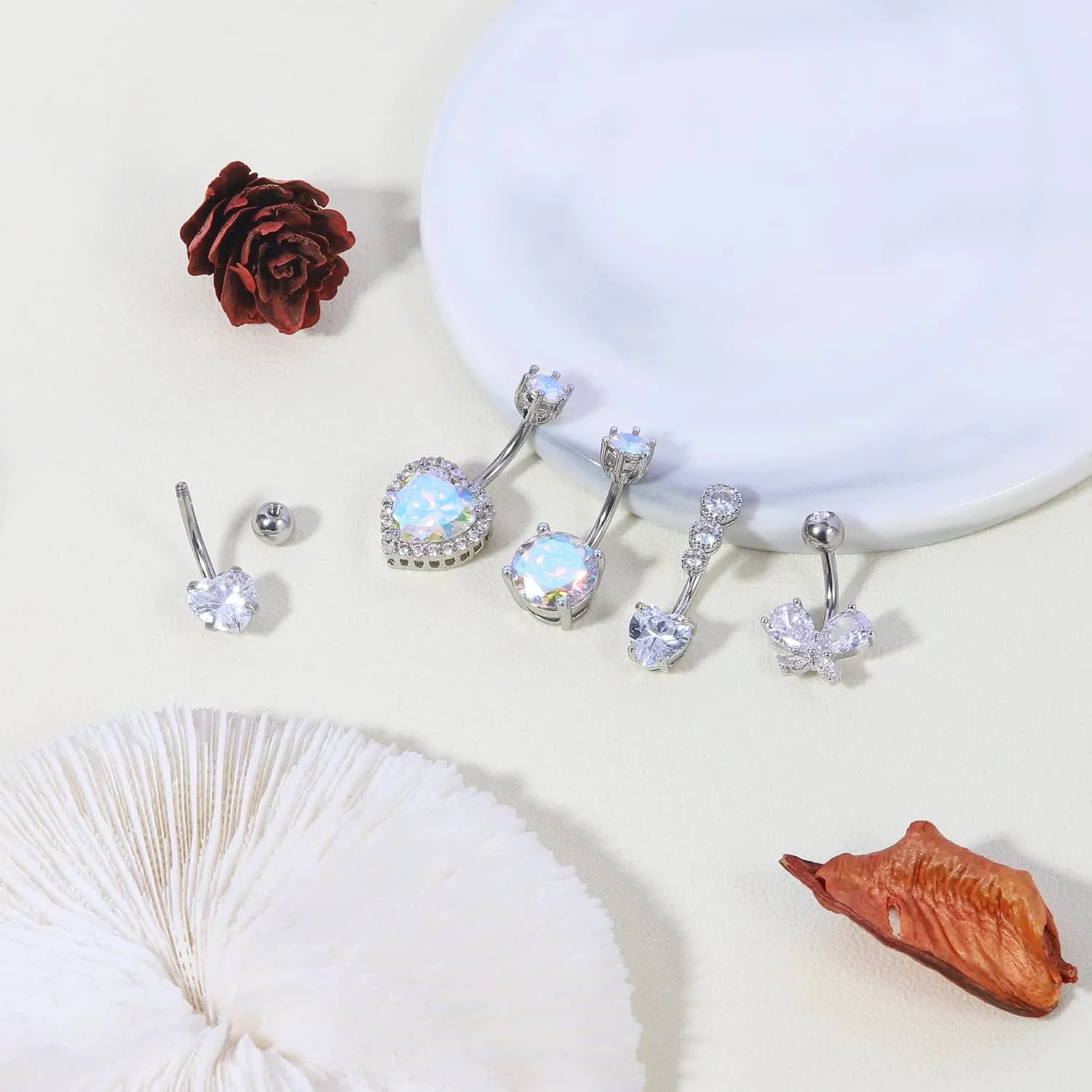 Belly Button Rings: Hypoallergenic Surgical Steel and Gold Clicker Rings