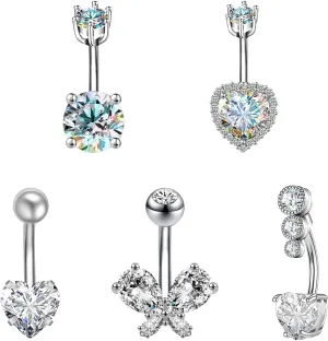Belly Button Rings: Hypoallergenic Surgical Steel and Gold Clicker Rings