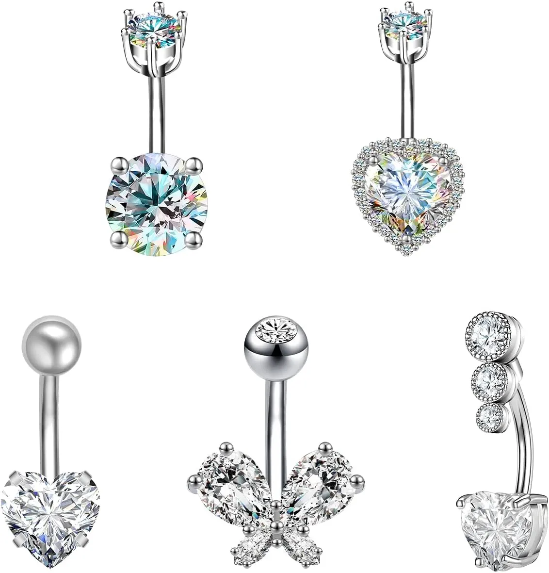 Belly Button Rings: Hypoallergenic Surgical Steel and Gold Clicker Rings