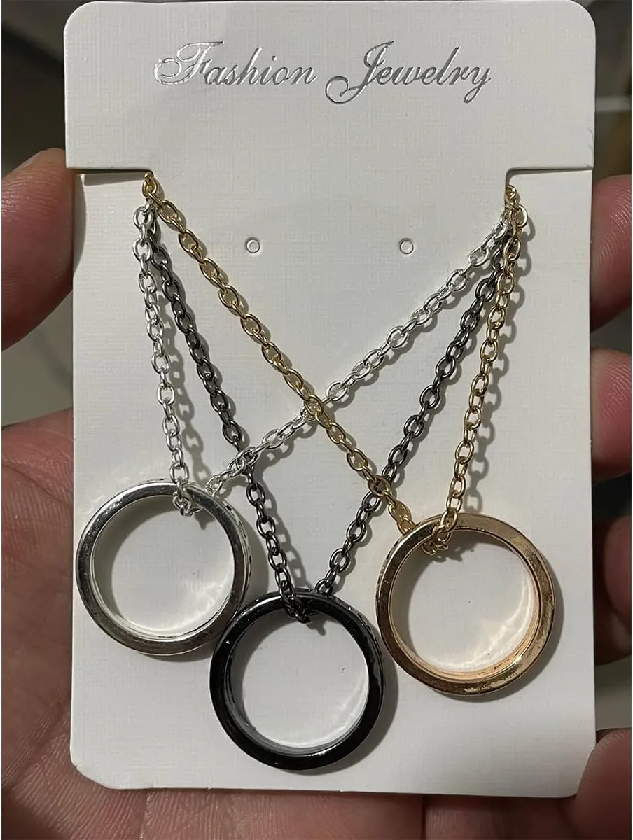 BFF Best Friends Necklace Rings for Women Men Initial Letter Best Friend Forever Love Heart Rings Necklace for 2 3 Gradution Jewelry Set