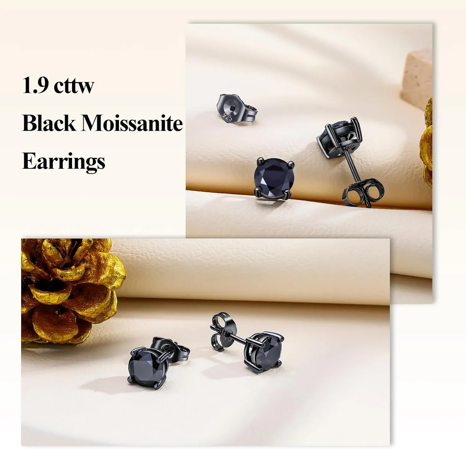 Birthstone Earrings 925 Sterling Silver Hypoallergenic Dainty Small 5mm 6.5mm Round Cut Cubic Zirconia Moissanite Gemstone Fine Earrings. 1 Pair, Send Gift Box