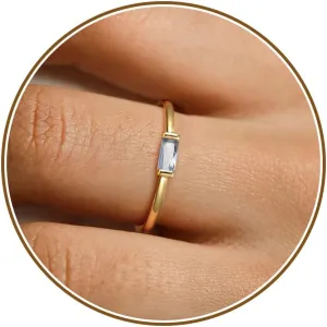 Birthstone Rings for Women, Birthday Gifts for Teen Dainty 14K Gold Plated Rings Stocking Stuffers for Teens 1-12 Months Birthstone Rings Size 5-10# Anniversary Christmas Gift Birthstone Jewelry