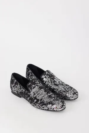 Black & Silver Sequin Sloane Loafer