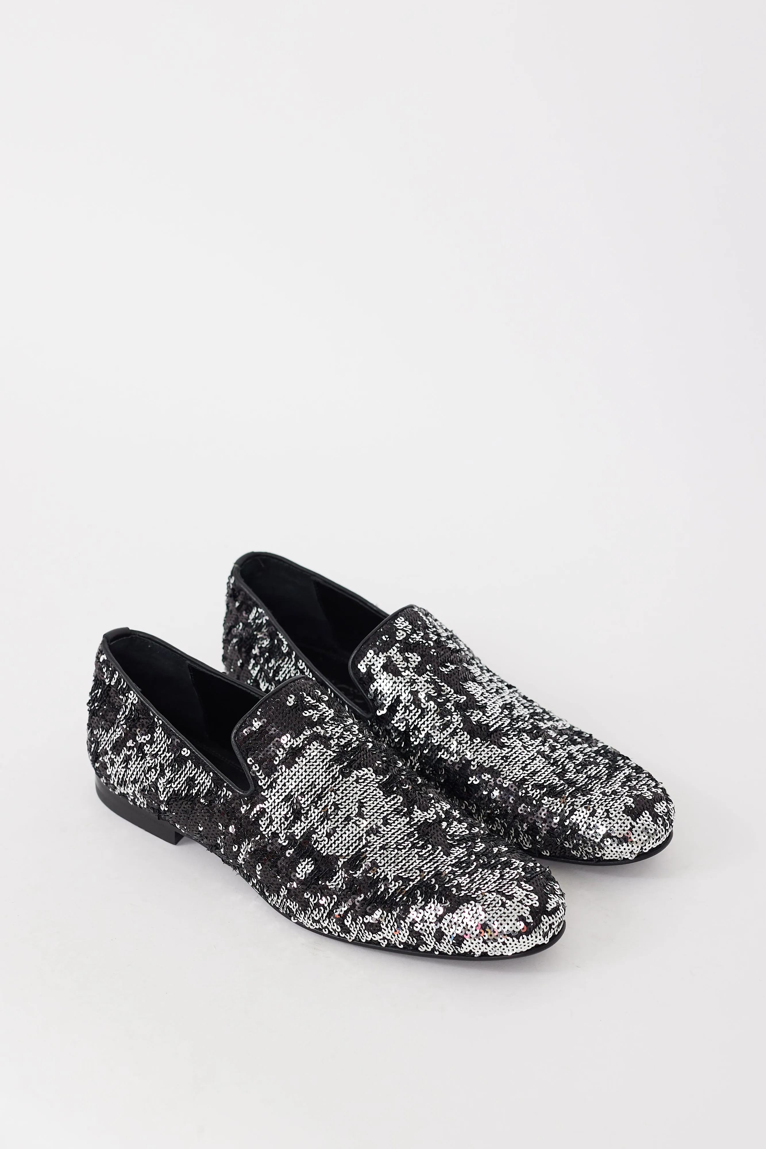 Black & Silver Sequin Sloane Loafer