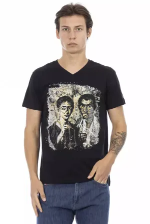 Black Cotton Mens TShirt