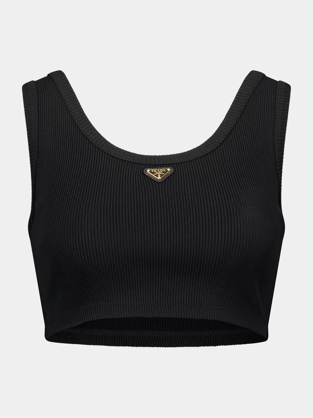 Black Ribbed Tank Top
