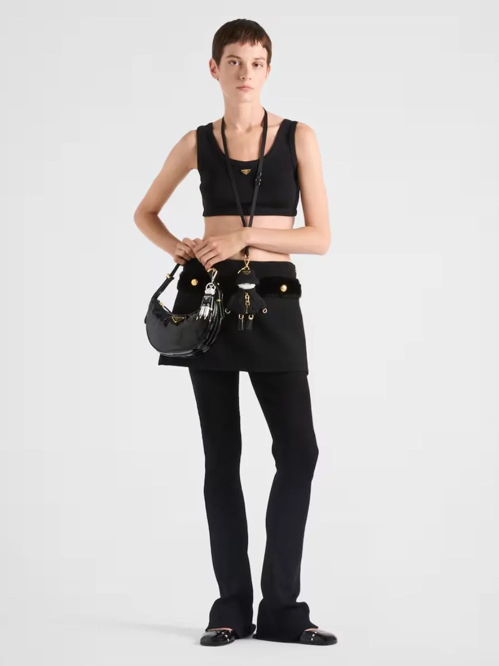 Black Ribbed Tank Top