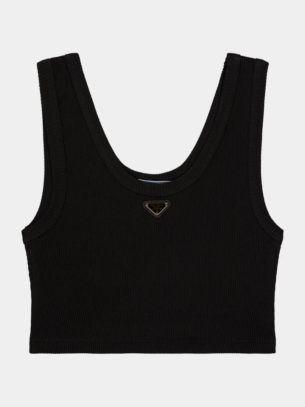 Black Ribbed Tank Top