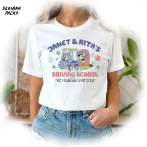 Bluey and Bingo Grannies Bluey and Bingo Janet and Rita Driving School Nice Parking Spot Rita PNG Design