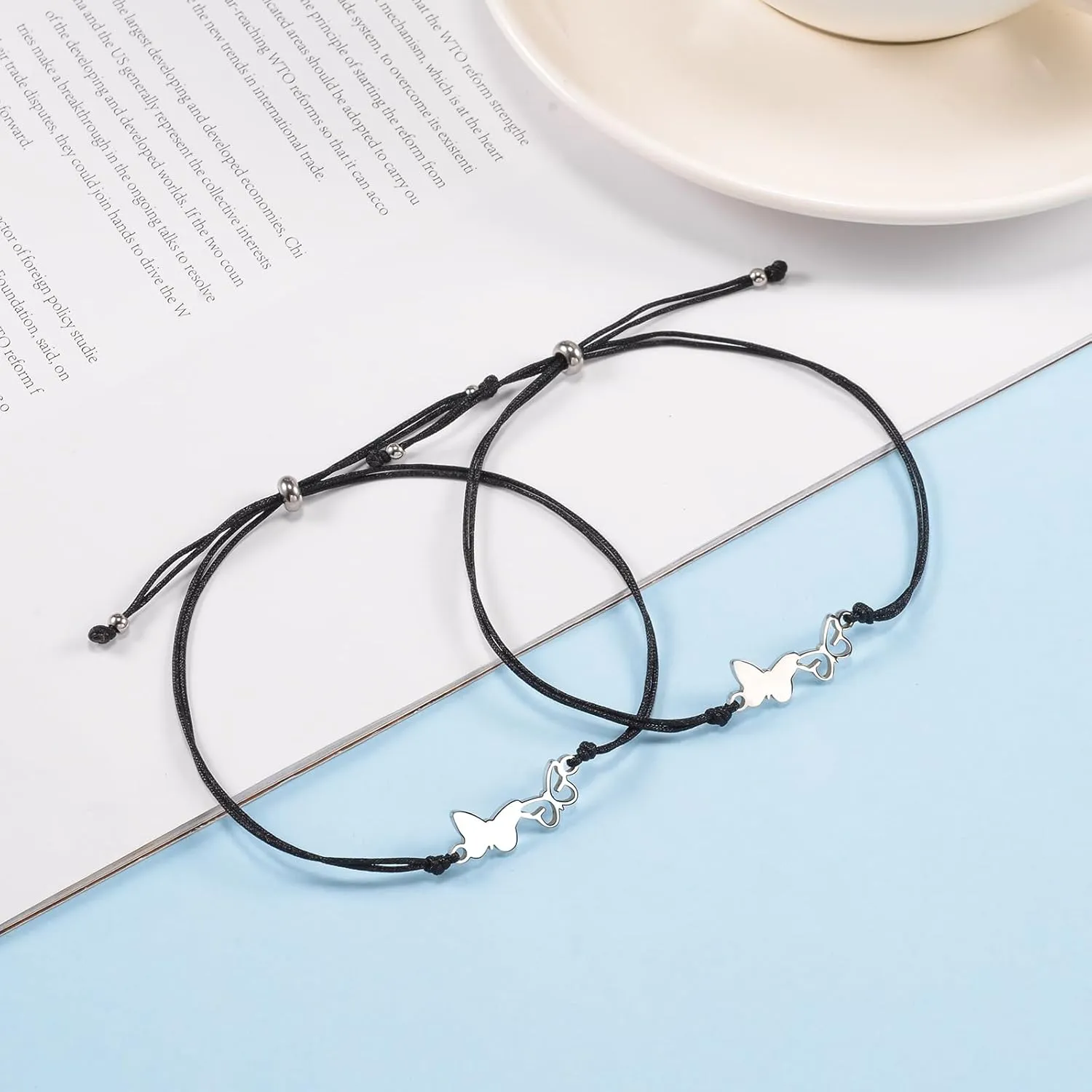BOCHOI Pinky Promise Distance Matching Bracelets for Couples Best Friend BFF Friendship Bracelet Mother Daughter Girl Him Her Girlfriend Boyfriend