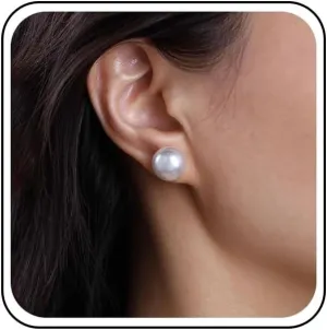 Bohemian Pearl Stud Earrings Round Pearl Bead Earrings Gold Baroque Pearl Earrings Wedding Pearl Earrings Jewelry for Women Gifts