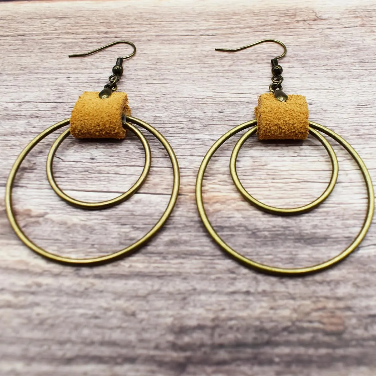 Boho Earrings, Gray Teardrop Earrings, Flower Earrings, Dangle Ethnic Earrings for Women, Handmade Bohemian Trendy Boho Vintage Jewelry