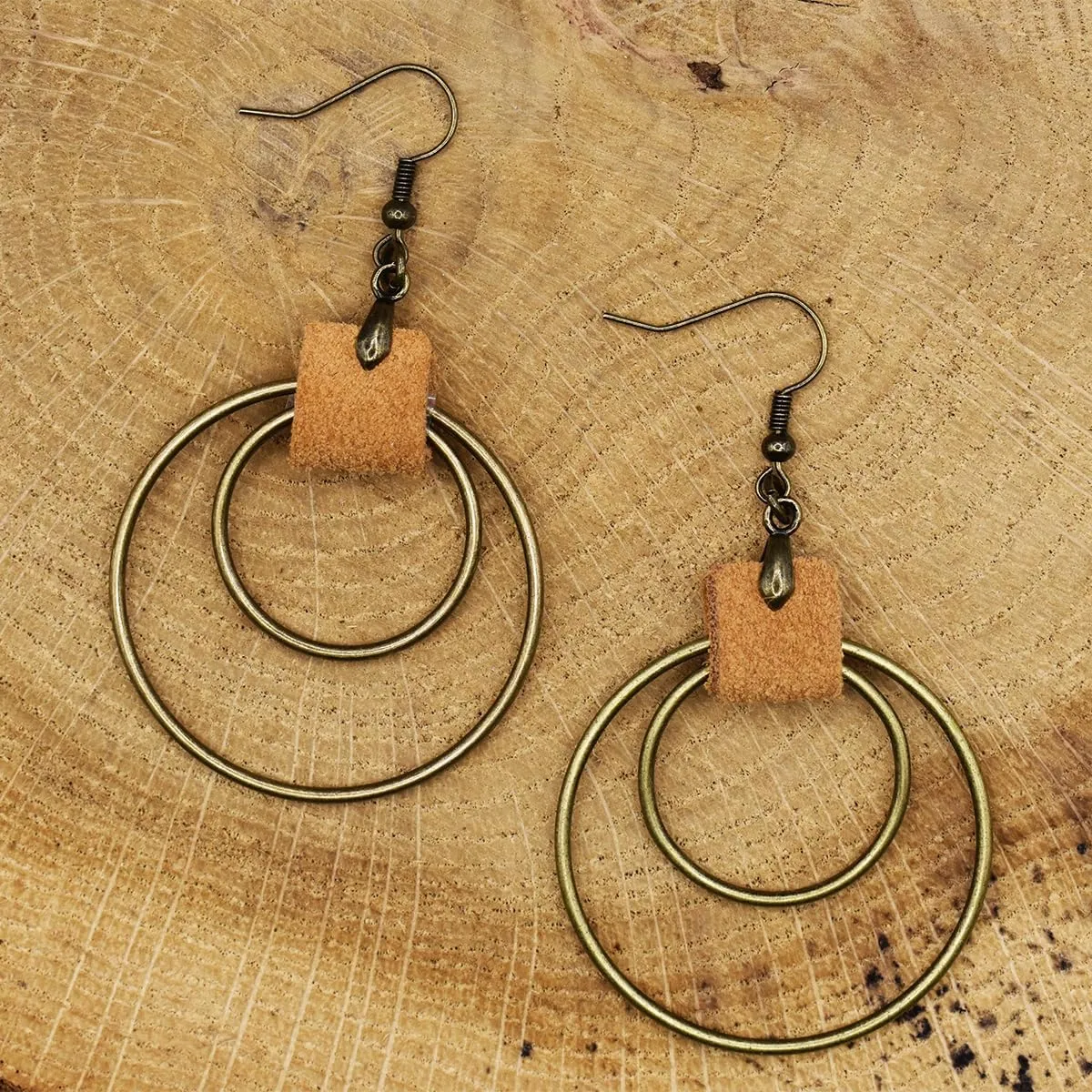 Boho Earrings, Gray Teardrop Earrings, Flower Earrings, Dangle Ethnic Earrings for Women, Handmade Bohemian Trendy Boho Vintage Jewelry