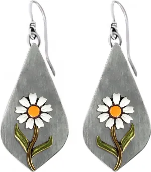 Boho Earrings, Statement Earrings, Teardrop Sunflower Earrings, Dangle Ethnic Earrings for Women, Handmade Bohemian Trendy Boho Vintage Jewelry