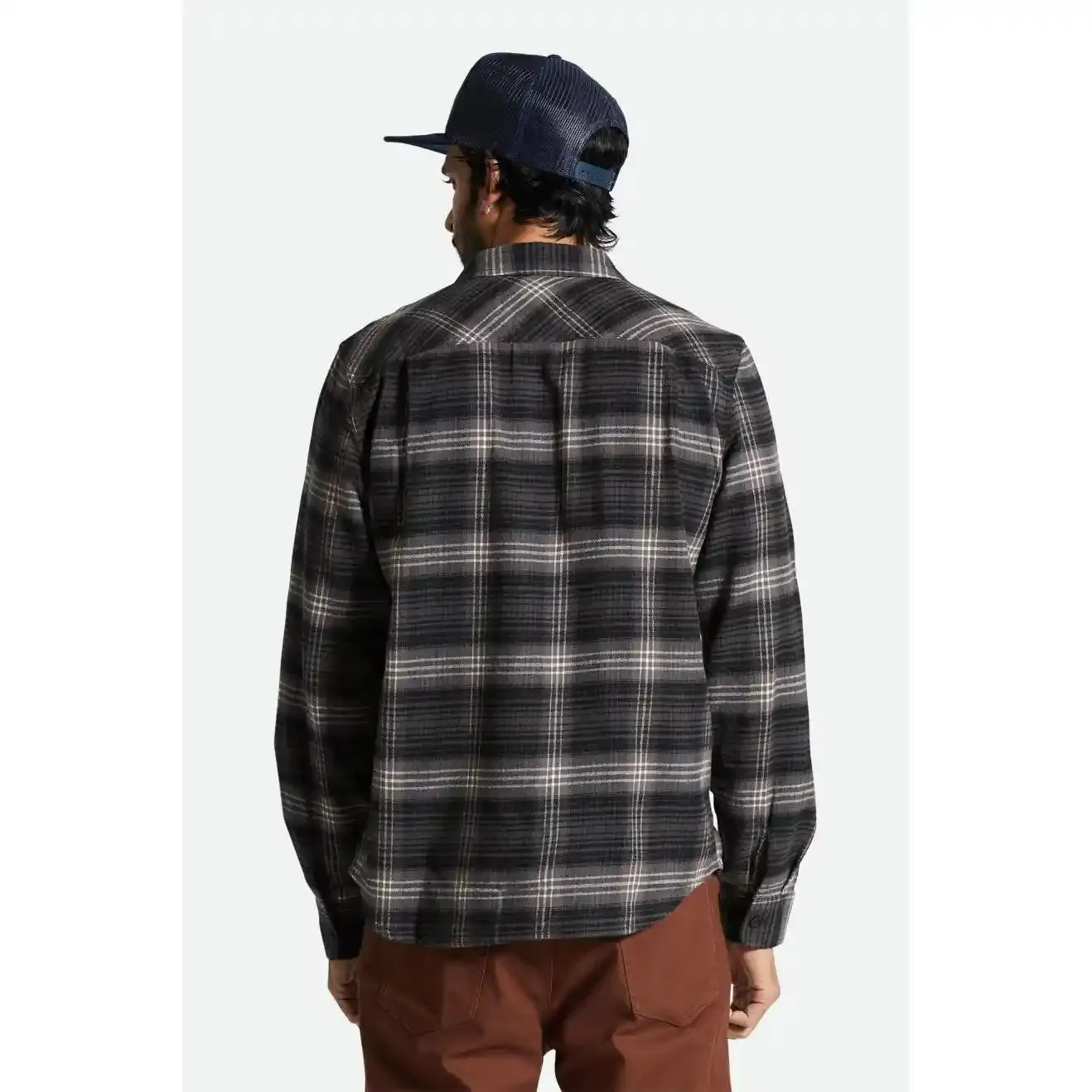Brixton Bowery Lightweight Ultra Flannel, charcoal/black