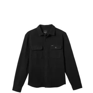 Brixton Bowery Textured Twill Overshirt, black