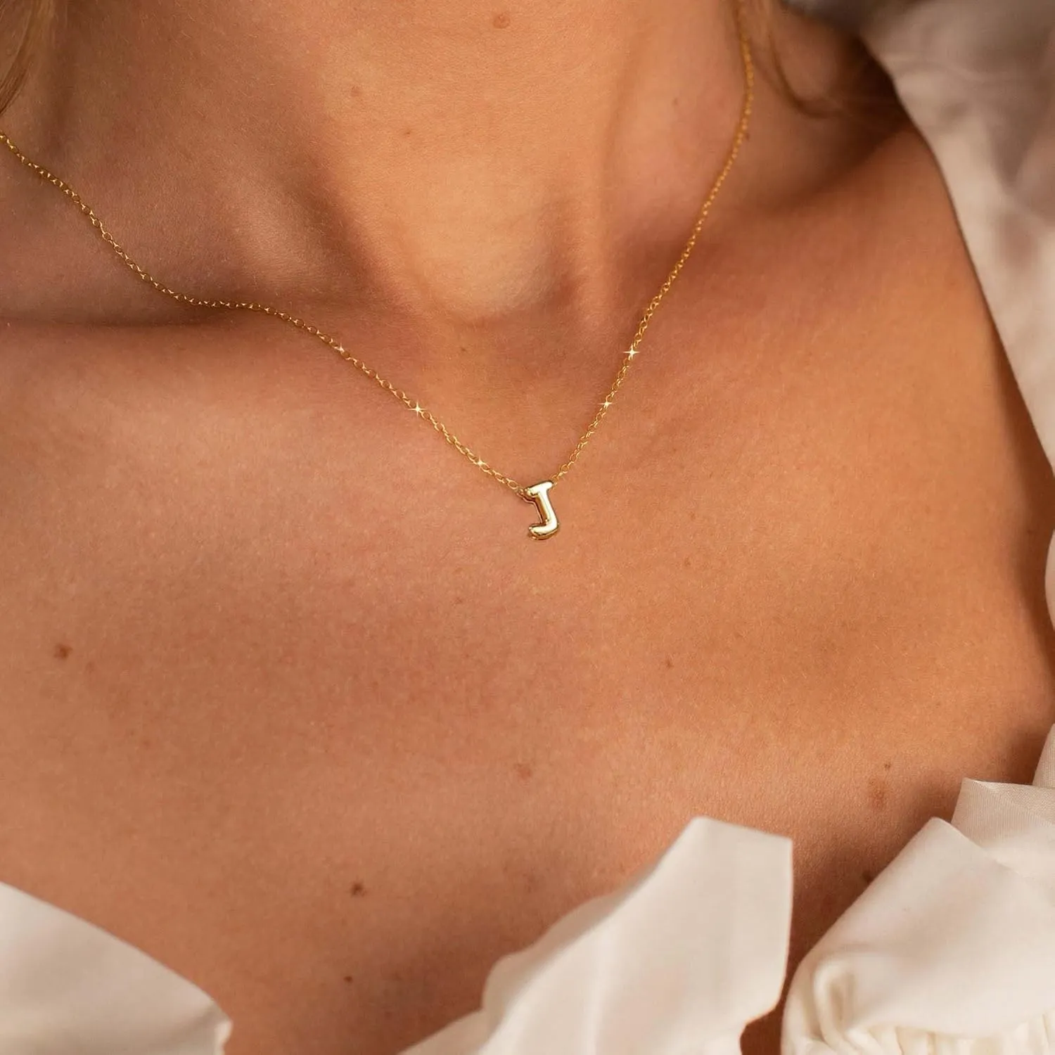 Bubble Gold Letter Necklace Layered Initial Necklaces for Women 14K Gold Plated Pendant Necklaces Tiny Dainty Choker Necklace Cute Necklace Stack Teen Gift Trendy Stuff Personalized Jewelry Gifts
