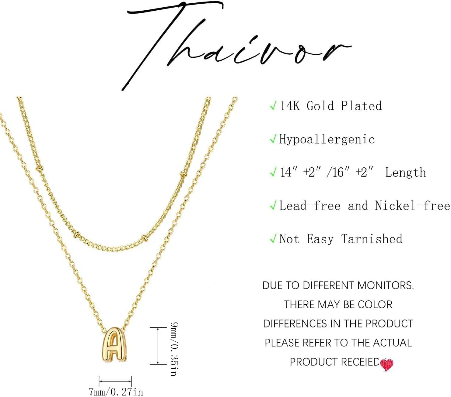 Bubble Gold Letter Necklace Layered Initial Necklaces for Women 14K Gold Plated Pendant Necklaces Tiny Dainty Choker Necklace Cute Necklace Stack Teen Gift Trendy Stuff Personalized Jewelry Gifts